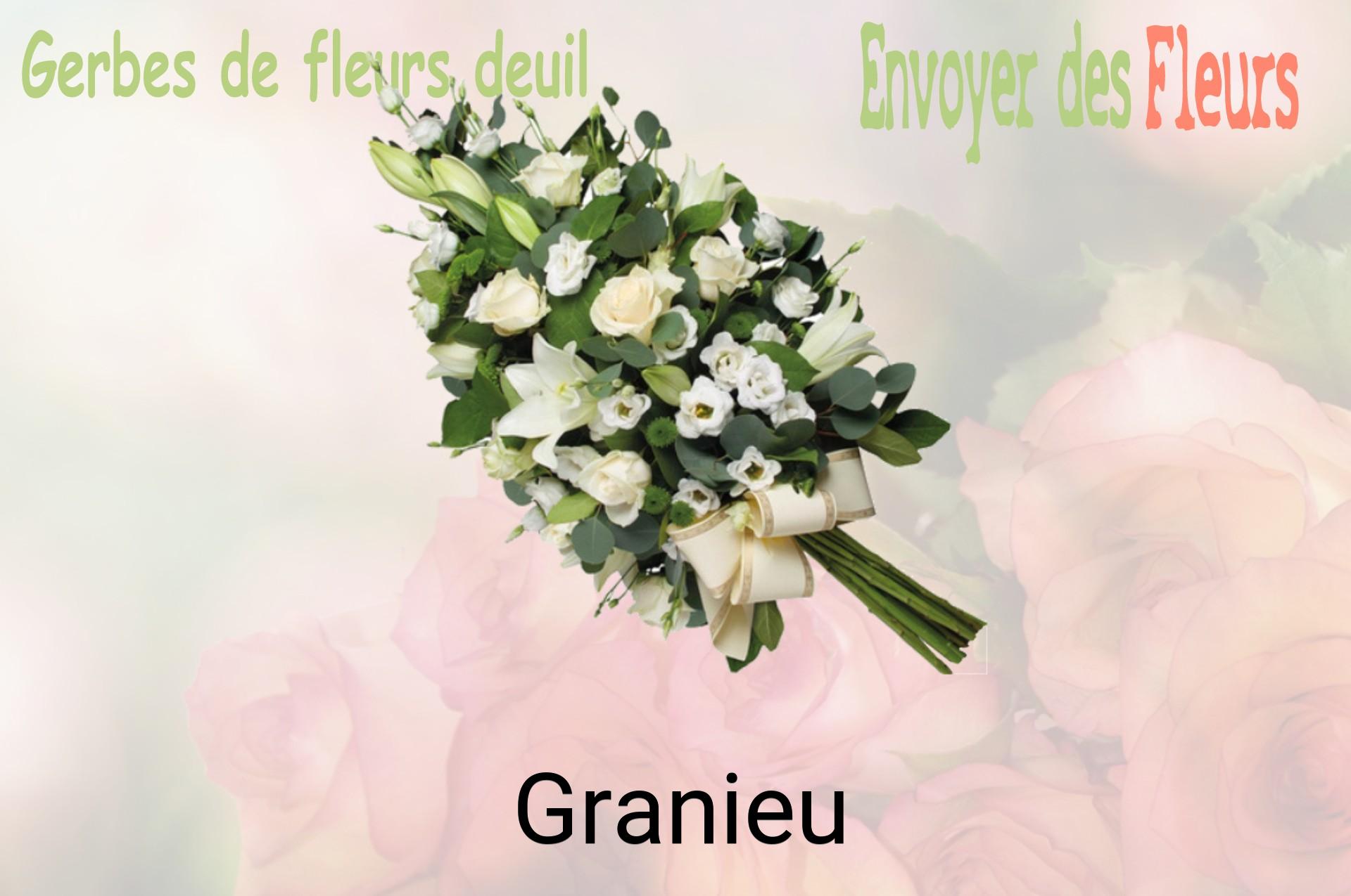 Gerbe de fleurs de deuil livrée à Granieu
